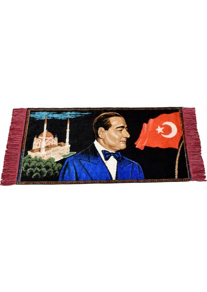 Yeni Merhum Adnan Menderes Tasvirli Portre Duvar Halısı 5609