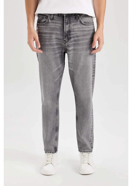 %100 Pamuk 90's Slim Fit Dar Kalıp Yüksek Bel Dar Paça Jean Pantolon C6907AX24AU
