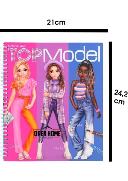 Topmodel Tasarım Defteri Boyama Seti