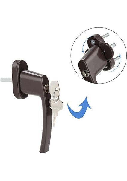 Std Anahtarlı Kilitlenebilir Alüminyum Pvc Pimapen Kolu (Siyah)
