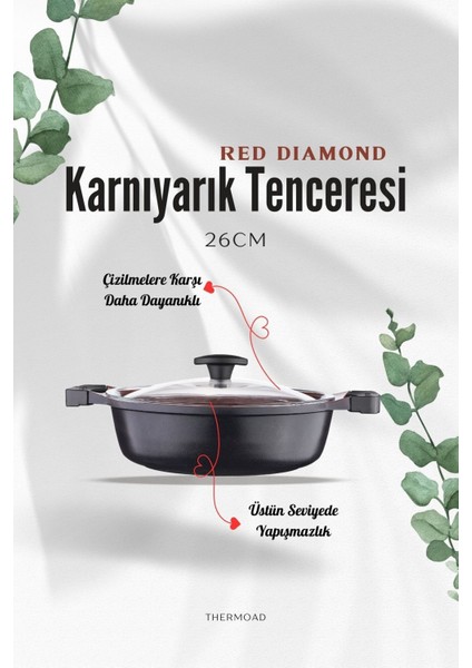 | Tencere Seti | Graneu Serisi | 7 Parça | Red Diamond