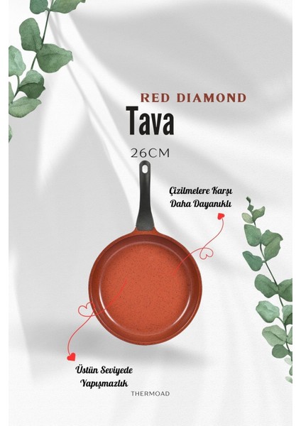 | Tencere Seti | Graneu Serisi | 7 Parça | Red Diamond