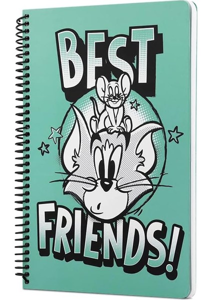 And Jerry Best Friends Spiralli Defter Yeşil