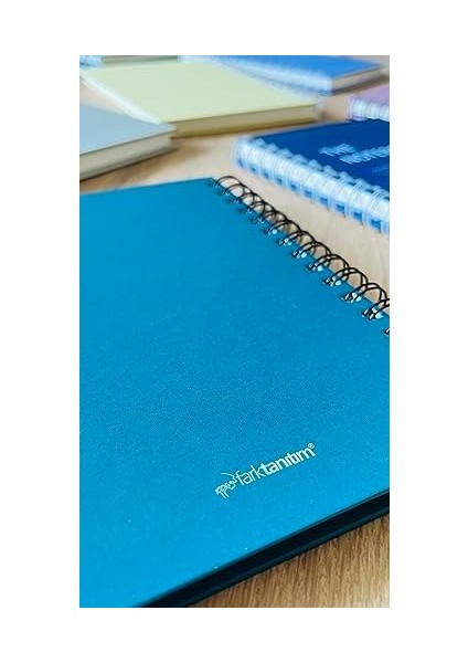 Tanıtım Sert Mukavva Kapaklı Spiralli 80 Yaprak Çizgisiz A5 Defter, Not Defteri, Okul Defteri, 8 Farklı Renk Seçeneği, Ofis Için Ideal, Planlayıcı (Coffee Latte Kapak Rengi)