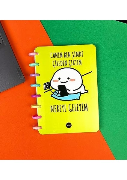 Çıktım Nereye Geleyim Tasarımlı Yeni Nesil Kalp Spiralli Defter