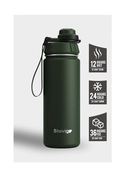 1 Hand Leak-Proof Sızdırmaz Çelik Termos 500 ml Green ST-208 modelleri