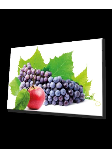 - Elma ve Üzüm Cam Tablo Apple And Grape Art