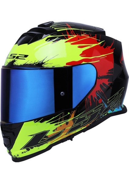 Storm 2 Drop Full Face Motosiklet Kaskı Mavi Camlı