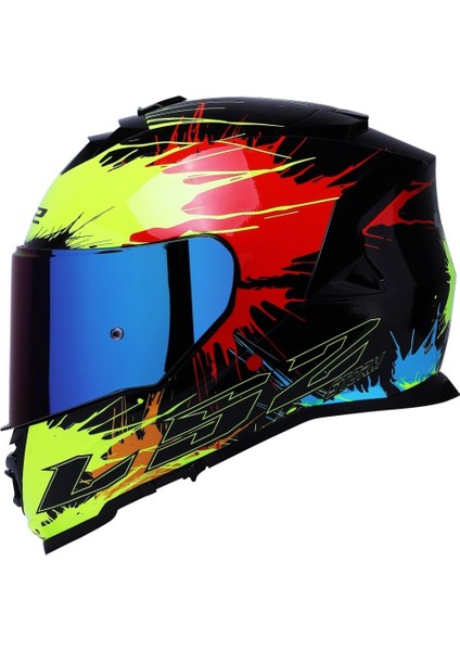 Storm 2 Drop Full Face Motosiklet Kaskı Mavi Camlı