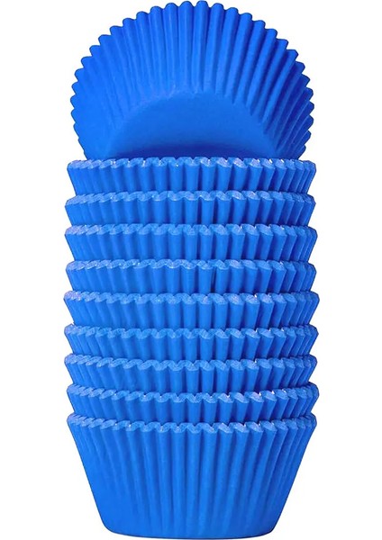 Takribi 200 Adet Mini Boy Mavi Muffin, Cupcake Kalıbı, Kek Kalıbı, Muffin Kağıdı, Truff Çikolata Kağıdı 30x20 cm