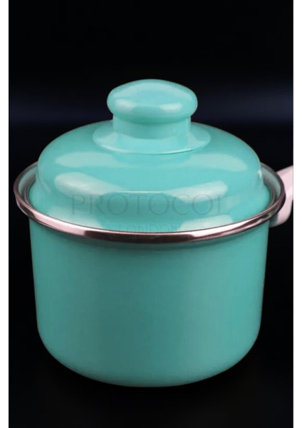 Emaye Süt Isıtma Rafadan Yumurta Haşlama Sos Hazırlama Tavası 12 cm 800 ml - Turkuaz fiyatları