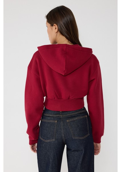 Fermuarlı Kapüşonlu Sweatshirt