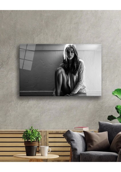 - Siyah Beyaz Insan Fotoğrafları Kadın Cam Tablo fiyatları