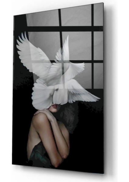 - Kadın ve Güvercin Cam Tablo fiyatları