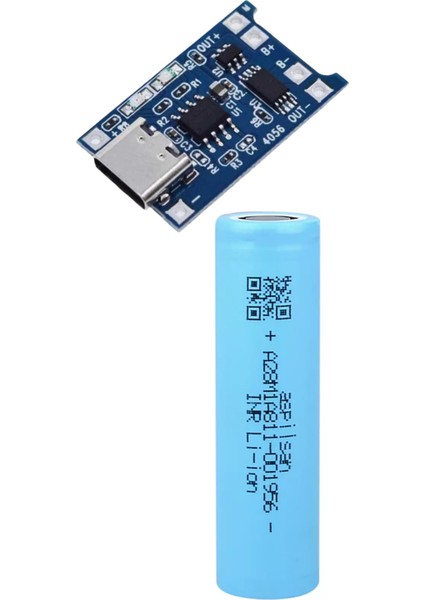 1 Adet Aspilsan Li-Ion ve TP4056 Type-C Korumalı 18650 Pil Şarj Devresi