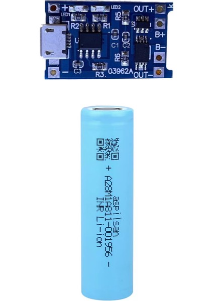 1 Adet Aspilsan Li-Ion ve TP4056 Micro USB Korumalı 18650 Pil Şarj Devresi