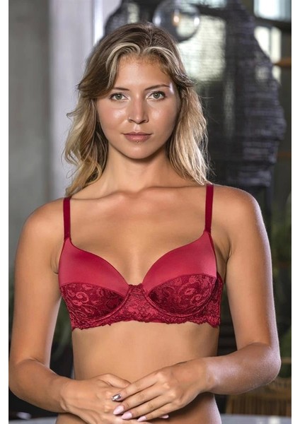 Dantel Detaylı Sütyen Bordo (BRF1130)