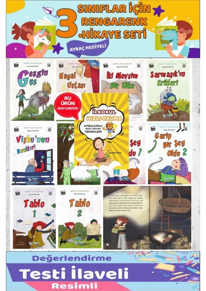 3.sınıf Okumayı Sevdiren 10 Lu Hikaye Seti (Hızlı Okuma Hediyeli)