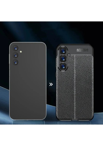 Samsung Galaxy S24 Fe Uyumlu Kılıf Deri Görünümlü Kamera Korumalı Karbon Leke Tutmaz Darbe Emici Kapak fiyatları