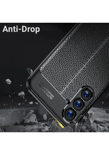 Samsung Galaxy S24 Fe Uyumlu Kılıf Deri Görünümlü Kamera Korumalı Karbon Leke Tutmaz Darbe Emici Kapak modelleri