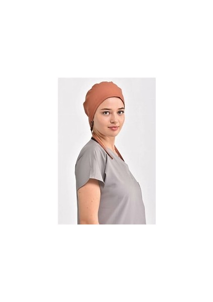 Kadın Penye Bone 3'lü Paket Siyah-Beyaz-Kiremit Rengi modelleri