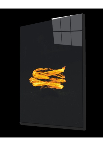 - Ateşle Dans Eden Adam Cam Tablo