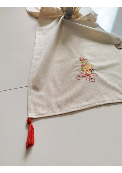 Buldan Ham Keten Püsküllü Otantik Yumuşacık Nakışlı 45X145 cm Runner fiyatları