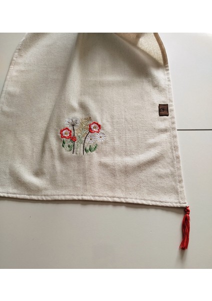 Buldan Ham Keten Püsküllü Otantik Yumuşacık Nakışlı 45X145 cm Runner modelleri