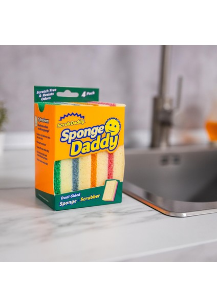 - Sponge Daddy Bulaşık Süngeri (4'lü Paket)