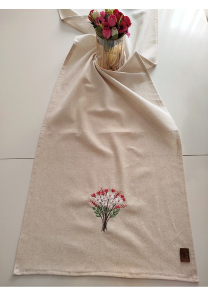 Buldan Ham Keten Otantik Yumuşacık Nakışlı 45X145 cm Runner fırsatları