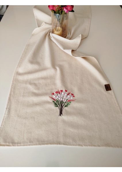 Buldan Ham Keten Otantik Yumuşacık Nakışlı 45X145 cm Runner indirimleri