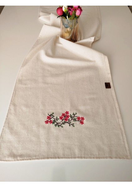 Buldan Ham Keten Otantik Yumuşacık Nakışlı 45X145 cm Runner modelleri