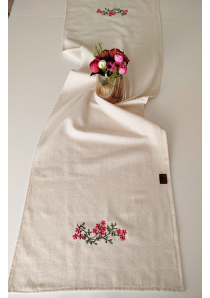 Buldan Ham Keten Otantik Yumuşacık Nakışlı 45X145 cm Runner fırsatları