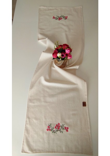 Buldan Ham Keten Otantik Yumuşacık Nakışlı 45X145 cm Runner indirimleri