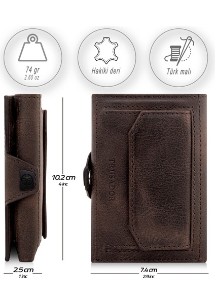 Toscana Kahverengi Bozuk Paralık Cepli Unisex Deri Rfid Korumalı Erkek Kadın Mini Cüzdan Hediye modelleri