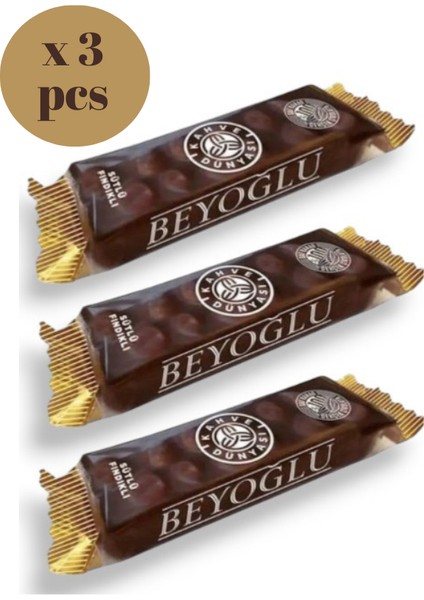 Beyoğlu Sütlü Fındıklı Çikolata 30 gr x 3 Adet