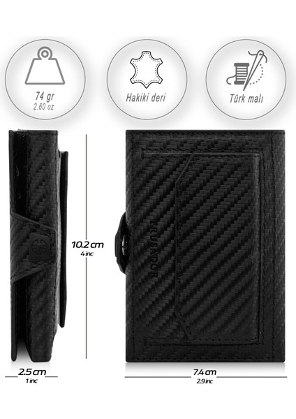 Toscana Carbon Bozuk Paralık Cepli Unisex Deri Rfid Korumalı Erkek Kadın Mini Cüzdan Hediye modelleri
