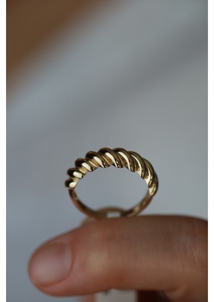 14 Ayar Altın Burgu Desenli Yüzük fırsatları