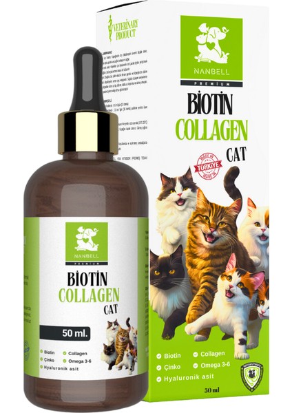 Biotin Collagen For Cat Nanbell - Kediler Için Biotin ve Kolajen Desteği