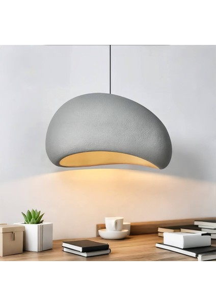Petra Doğal Taş Efektli Modern Beton Avize Çap: 500MM fırsatları