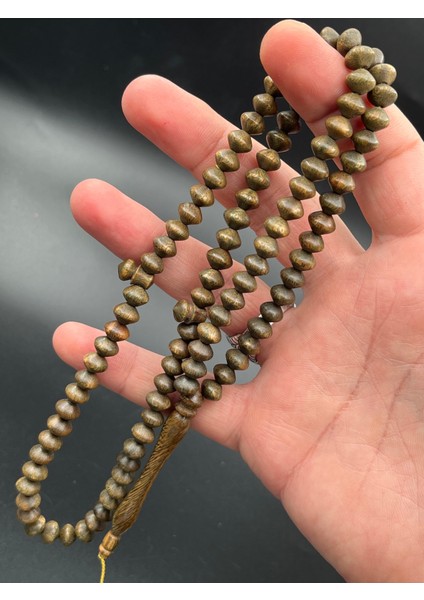 Pelesenk Ağacı Tesbih Yeşil Istanbul Model 8X5MM 99 Tane Sistemli Ayarlanabilir Püskül PE050450.260125