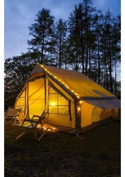 8 Kişilik 4 Mevsim Su Geçirmez Şişme Kamp Çadırı 300X210X190 cm fiyatları