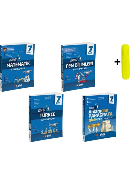 7. Sınıf Matematik Fen Türkçe Paragraf Usta Işi Soru Bankası Seti