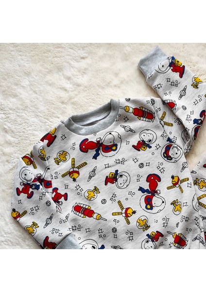 Kışlık Snoopy Desenli Çocuk Takımı