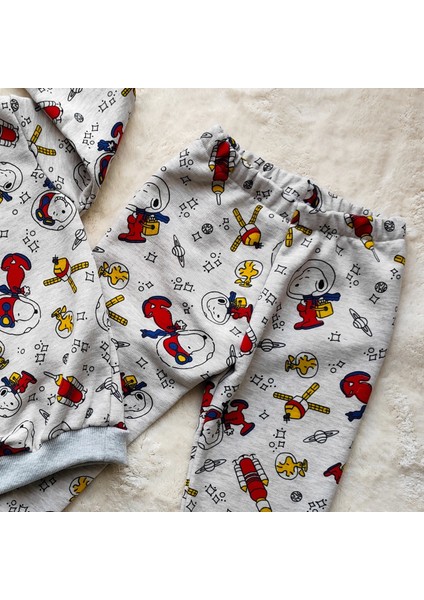 Kışlık Snoopy Desenli Çocuk Takımı