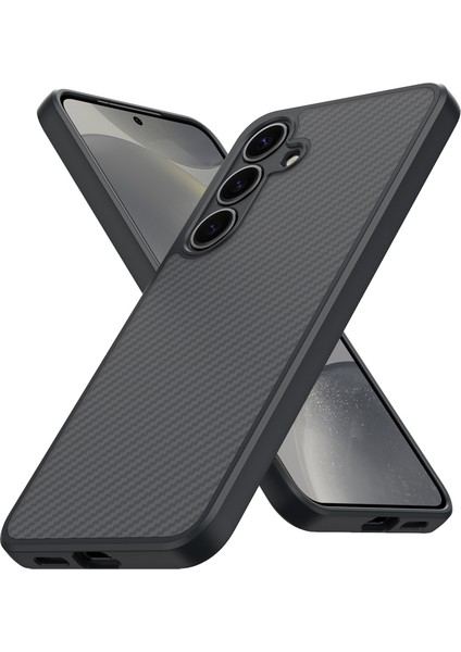 Galaxy S25 Plus Kılıf Magsafe Şarj Özellikli Karbon Fiber Tasarımlı Zore Elnino Kapak + Rika Premium Privacy Temperli Cam Ekran Koruyucu modelleri