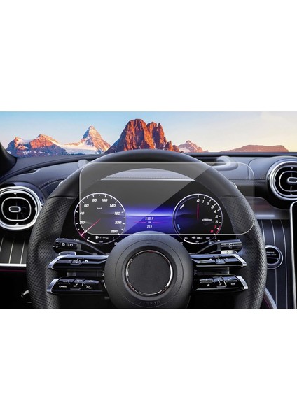 Mercedes C Serisi 2022-2025 Model 12.3 Inç Direksiyon Arkası Gösterge Uyumlu 9H Nano Ekran Koruyucu