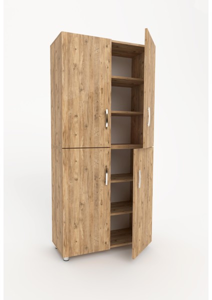 Modüler Dört Kapaklı Çok Amaçlı Ofis Dolabı Evrak Dolabı 3G-039-KD-A.ÇAM/90x37x190h