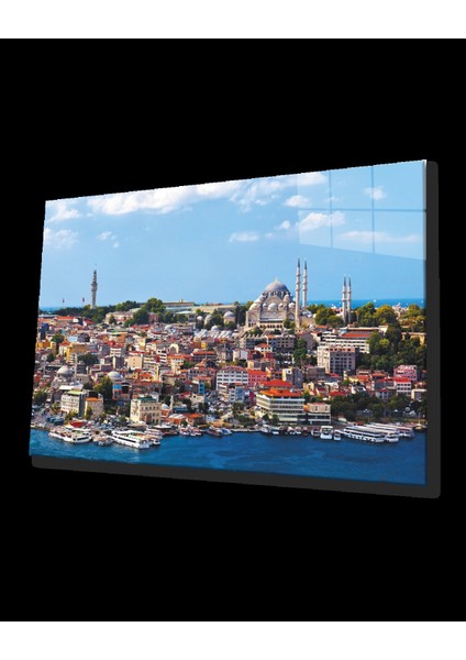 - Istanbul Kuş Bakışı Manzarası Cam Tablo