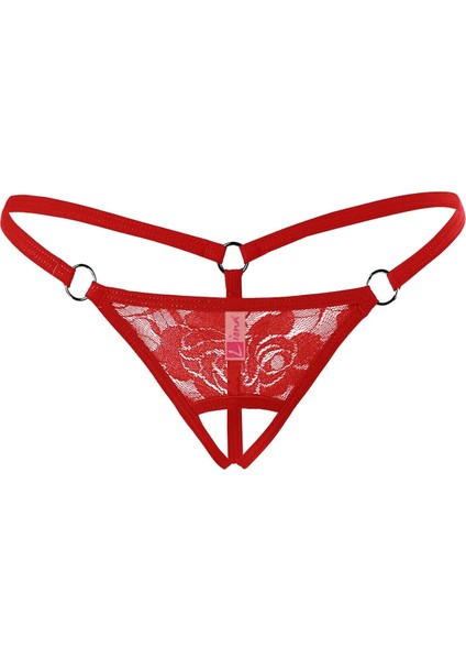 Ağı Açık Dantelli Büyük Beden G String